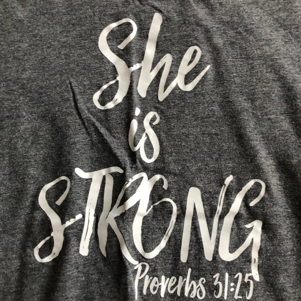 “She is Strong” V-neck Tee